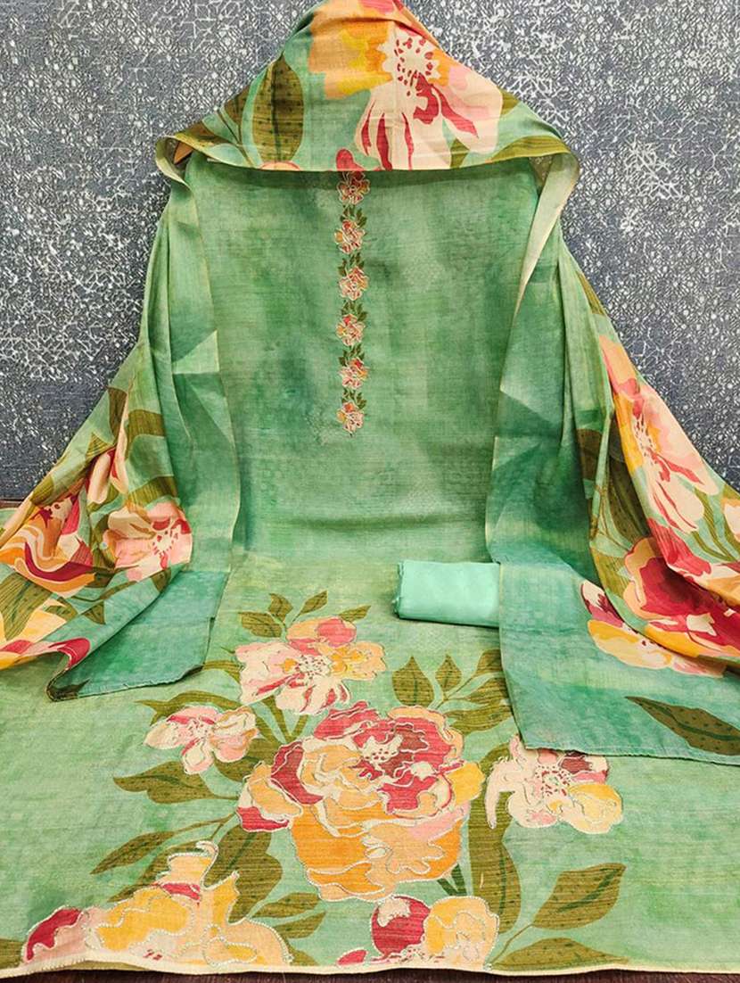 women floral embroidered unstitched suit set - 22224972 -  Standard Image - 1