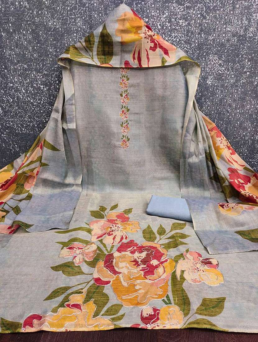 women floral embroidered unstitched suit set - 22224973 -  Standard Image - 1