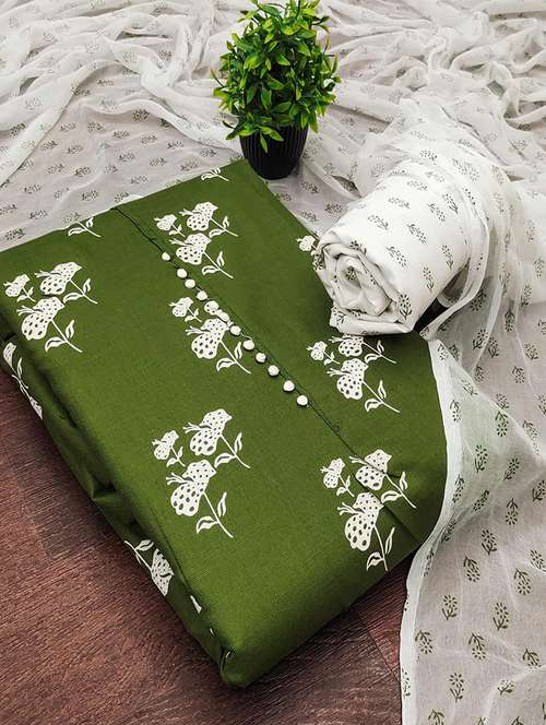Green Limeroad Dress Material Buy Bottle Green Dress Material For Women In  India Limeroad