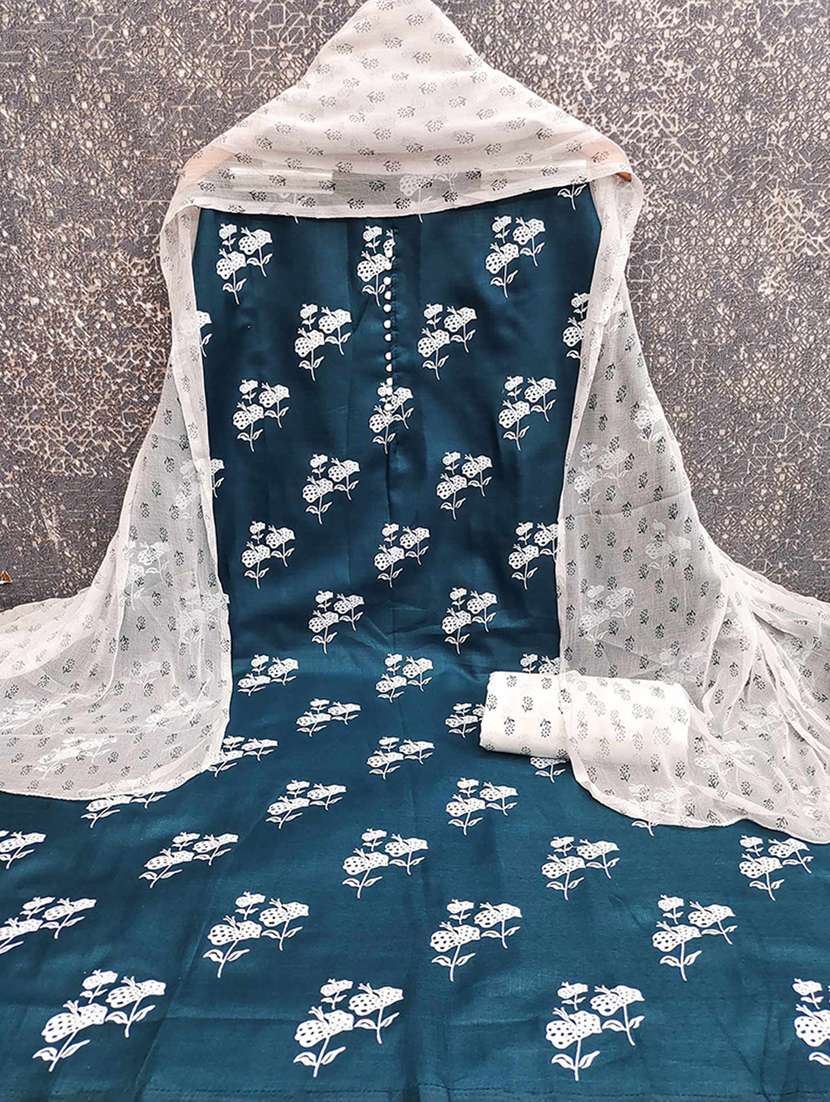 women floral printed unstitched suit set - 22225002 -  Standard Image - 1