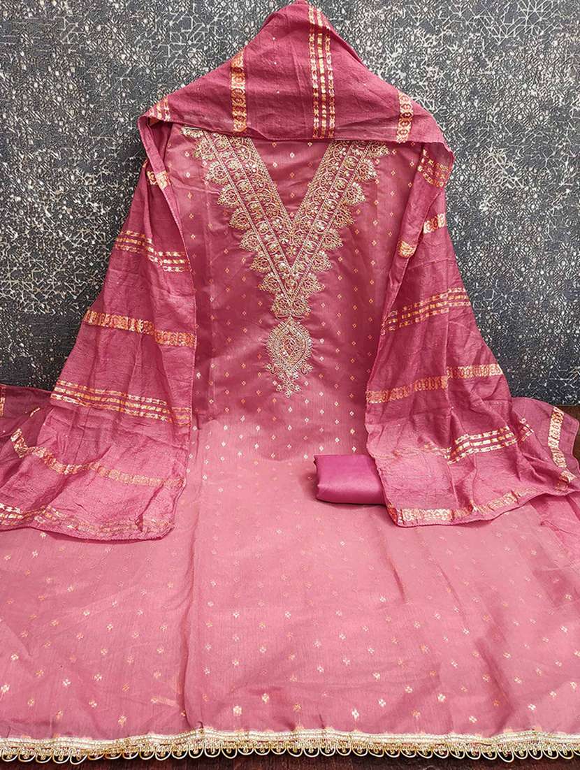 women self design embroidered unstitched suit set - 22225033 -  Standard Image - 1