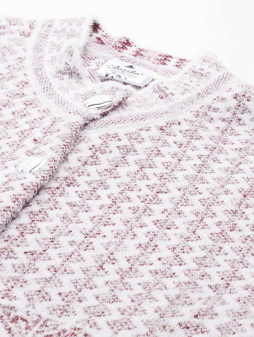 women self designed long sleeve cardigan - 22225096 -  Standard Image - 4