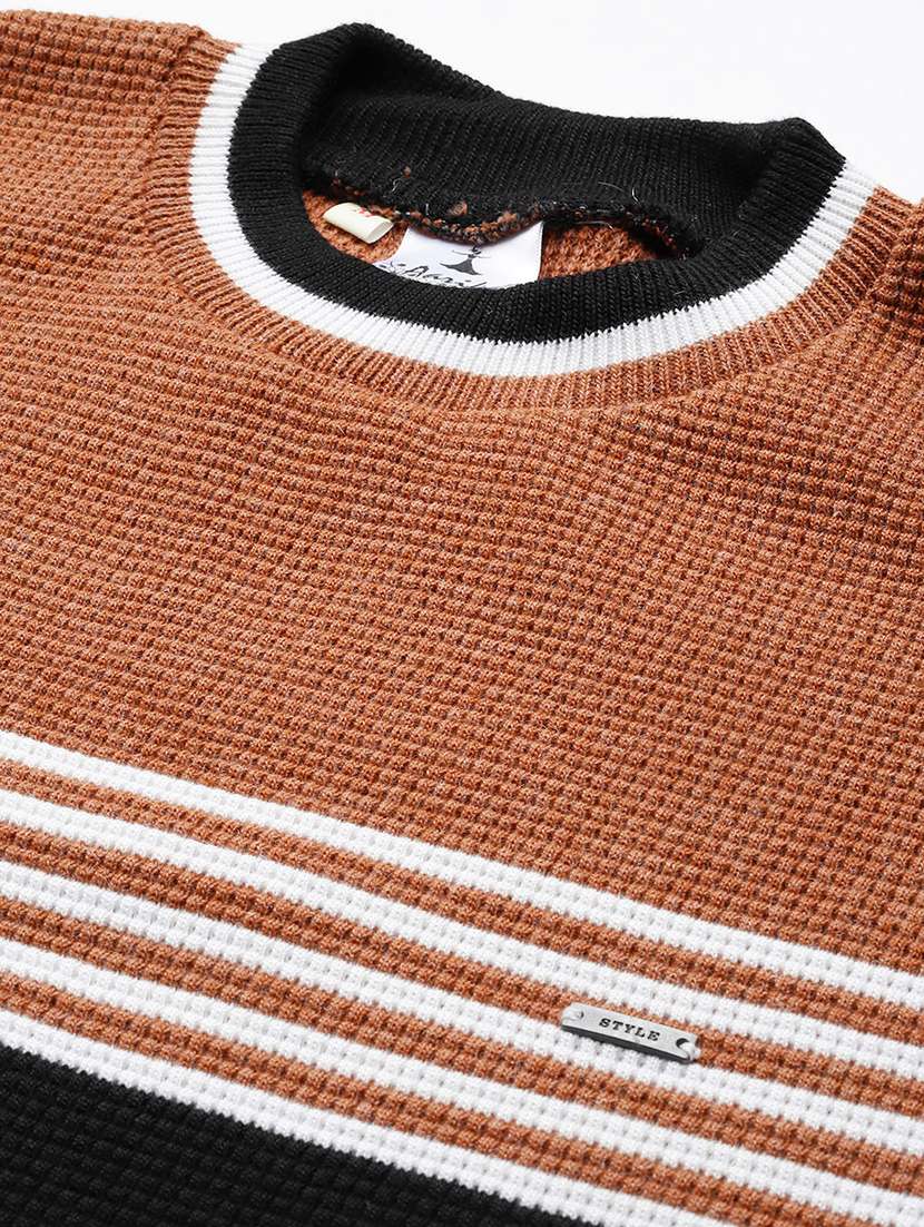 men striped long sleeve regular fit pullover  - 22225099 -  Standard Image - 4