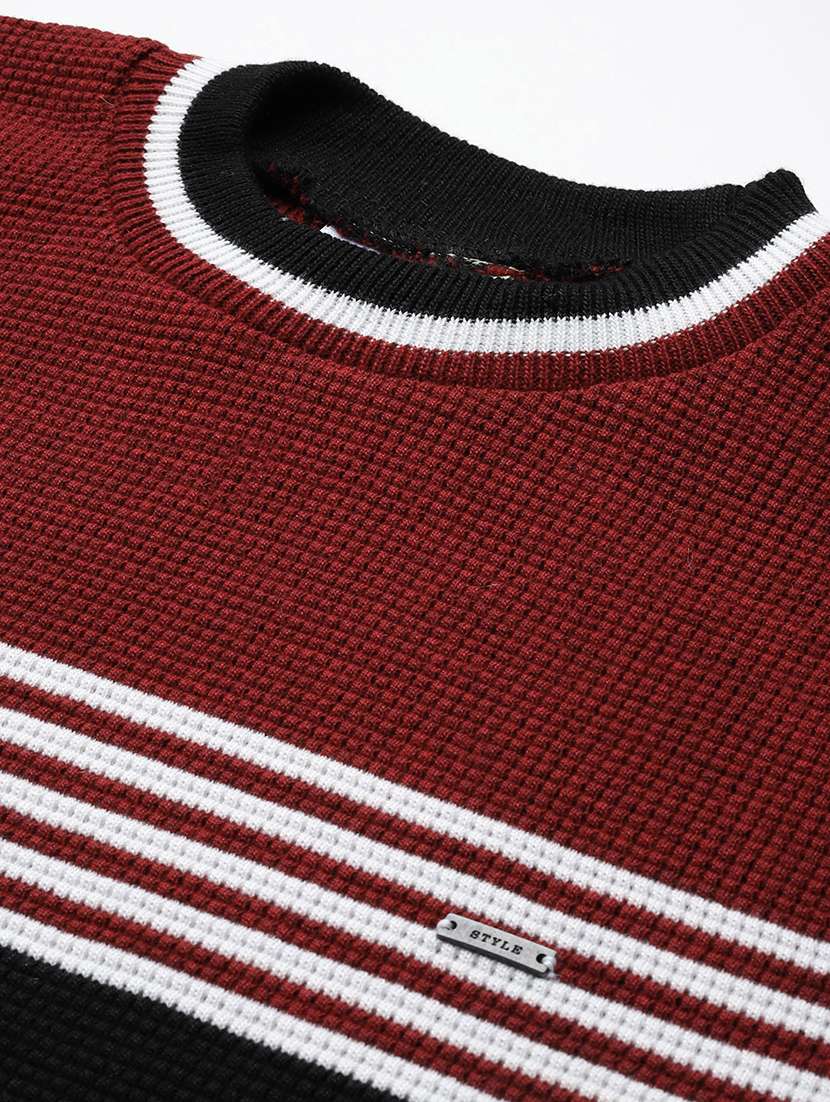 men striped long sleeve regular fit pullover  - 22225102 -  Standard Image - 4