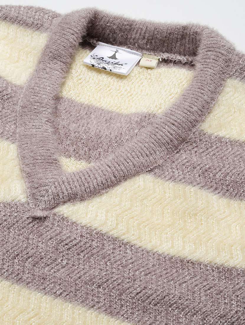 men striped sleeveless regular fit pullover  - 22225103 -  Standard Image - 4