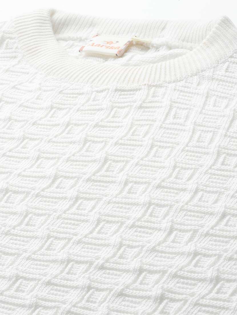 men self design long sleeve regular fit pullover  - 22225110 -  Standard Image - 4