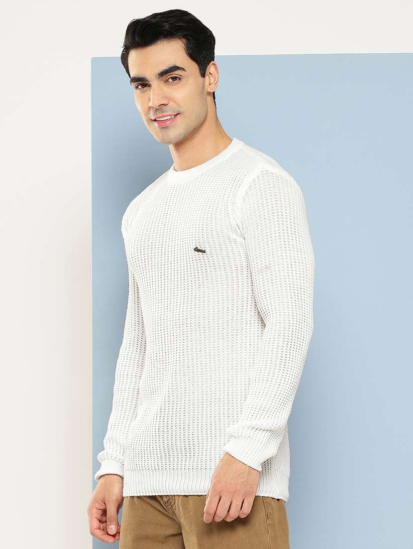 men self design long sleeve regular fit pullover  - 22225112 -  Standard Image - 1