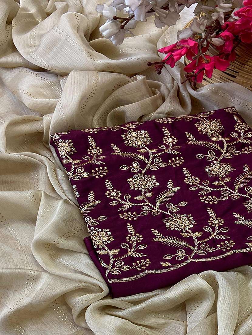 women foil printed embellished saree with blouse - 22225113 -  Standard Image - 4