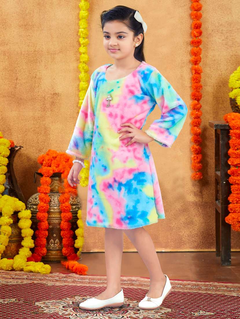 tie & dye multi fit & flare dress - 22225121 -  Standard Image - 1