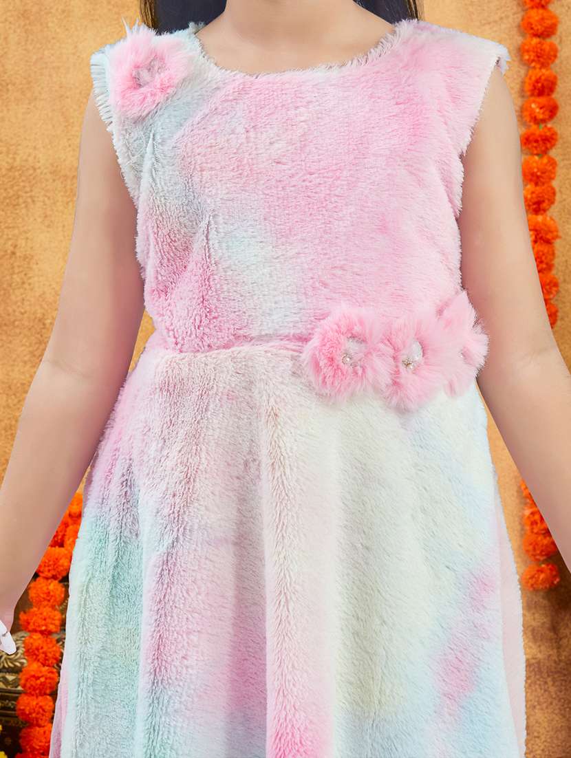 girls printed sleevless fit & flare dress - 22225122 -  Standard Image - 4