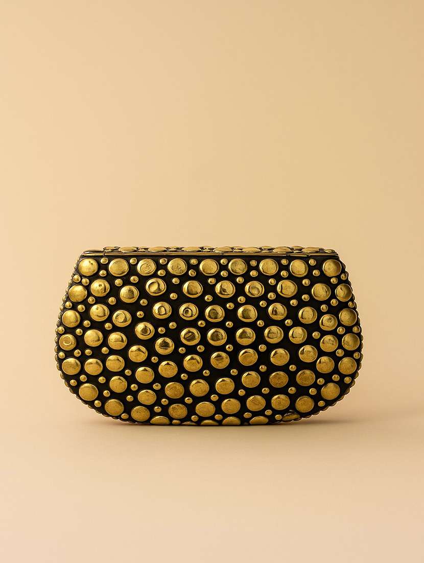 women embellished black clutch - 22225201 -  Standard Image - 4