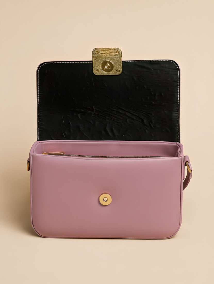 women solid pink shoulder bag - 22225207 -  Standard Image - 4