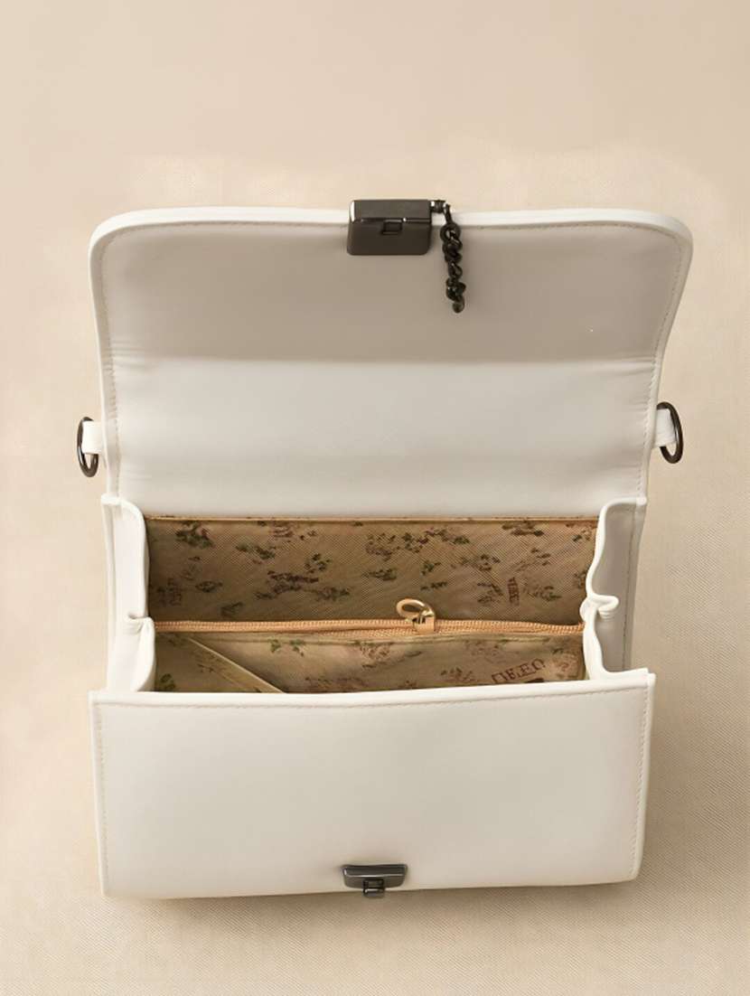 white structured classic handbag with strap - 22225213 -  Standard Image - 4