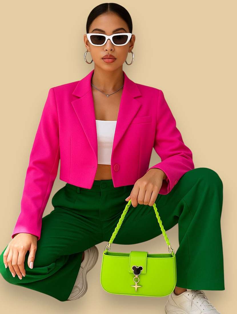 women neon green pu sling bag - 22225228 -  Standard Image - 1