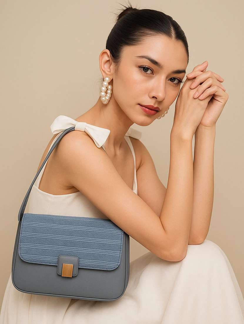 women blue pu sling bag - 22225239 -  Standard Image - 1