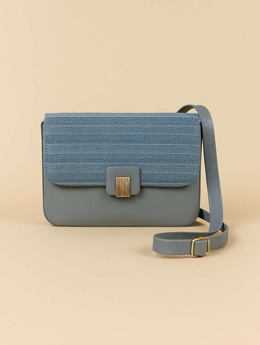 women blue pu sling bag - 22225239 -  Standard Image - 4