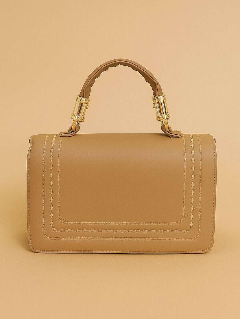 women solid structure handbag - 22225260 -  Standard Image - 1