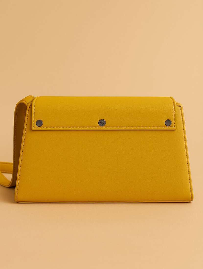 women solid structured pu sling bag - 22225268 -  Standard Image - 1