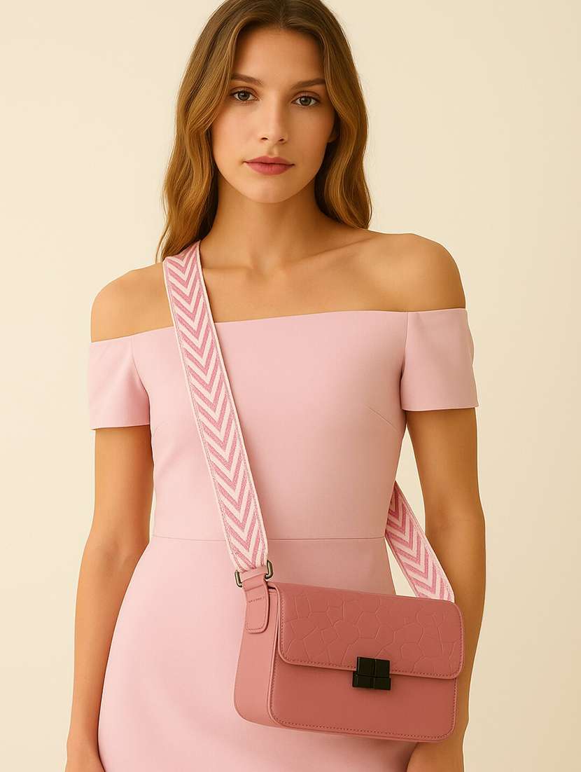 women textured structured pu sling bag - 22225280 -  Standard Image - 1