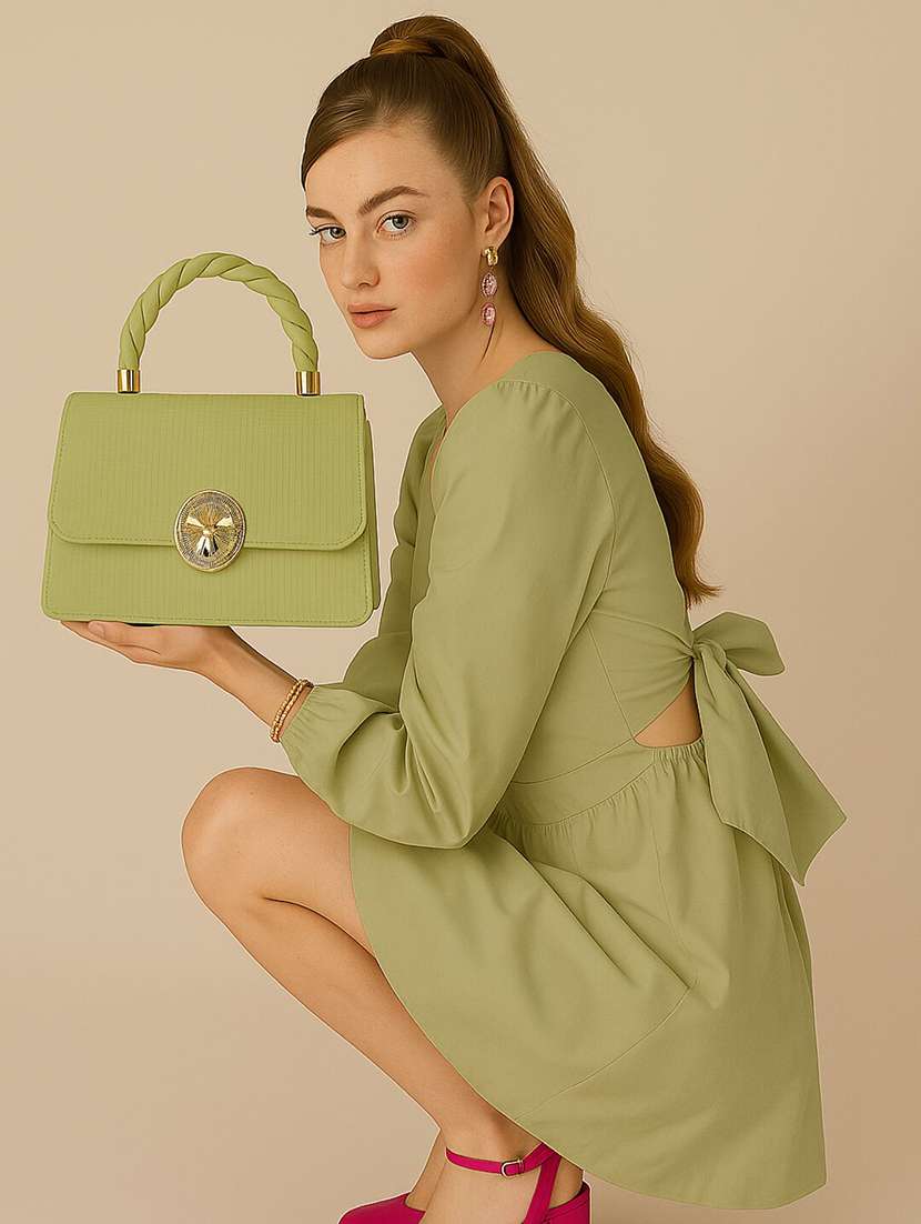 women textured structured pu sling bag - 22225287 -  Standard Image - 1