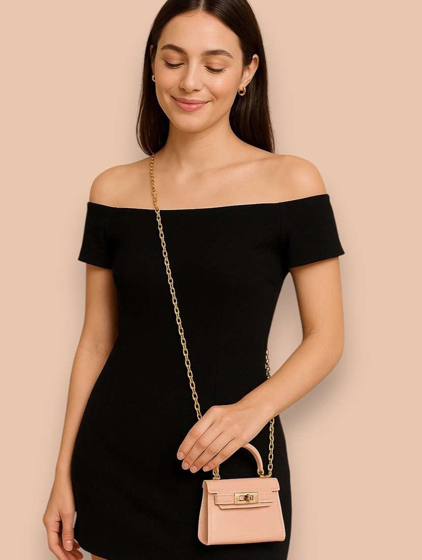 women solid structured pu sling bag - 22225291 -  Standard Image - 1