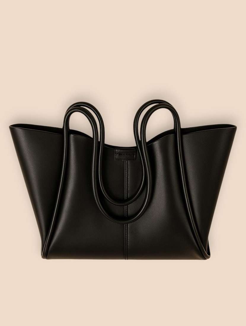 women black solid tote bag - 22225320 -  Standard Image - 1
