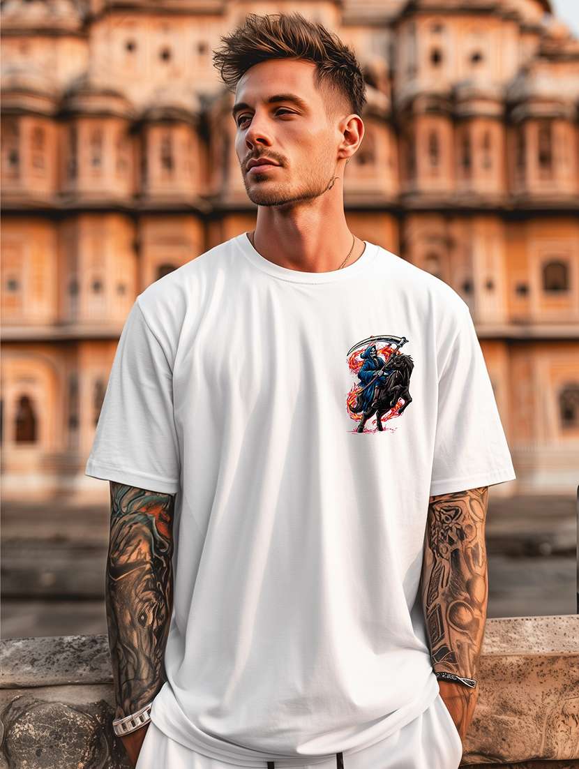 men printed short sleeve oversized t-shirt - 22225331 -  Standard Image - 1