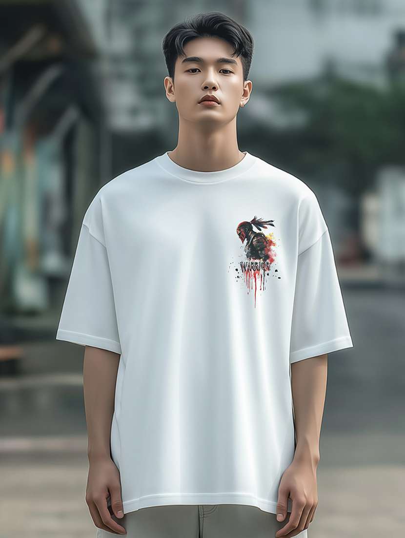men printed short sleeve oversized t-shirt - 22225334 -  Standard Image - 1