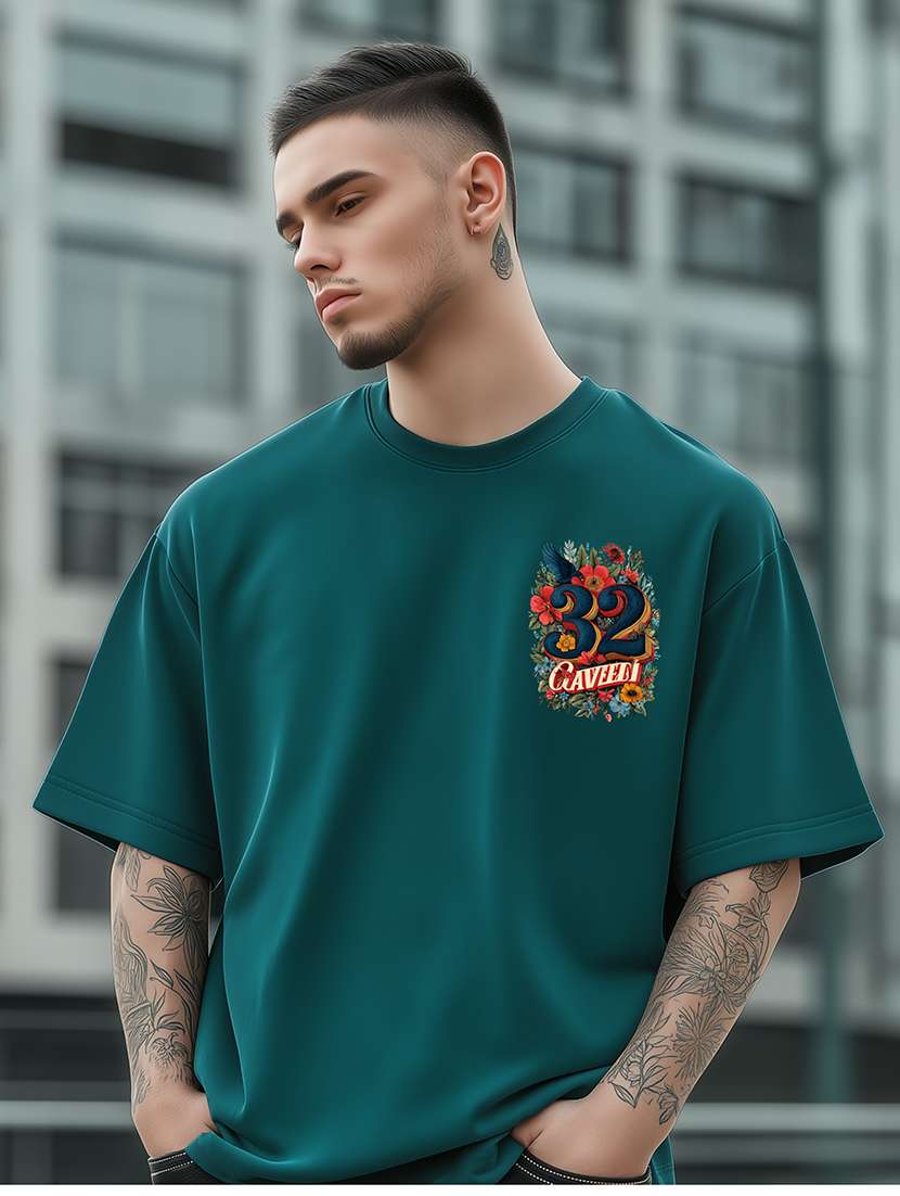 men printed short sleeve oversized t-shirt - 22225336 -  Standard Image - 1