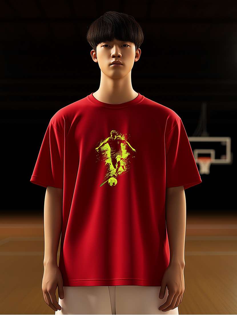 men printed short sleeve oversized t-shirt - 22225342 -  Standard Image - 1