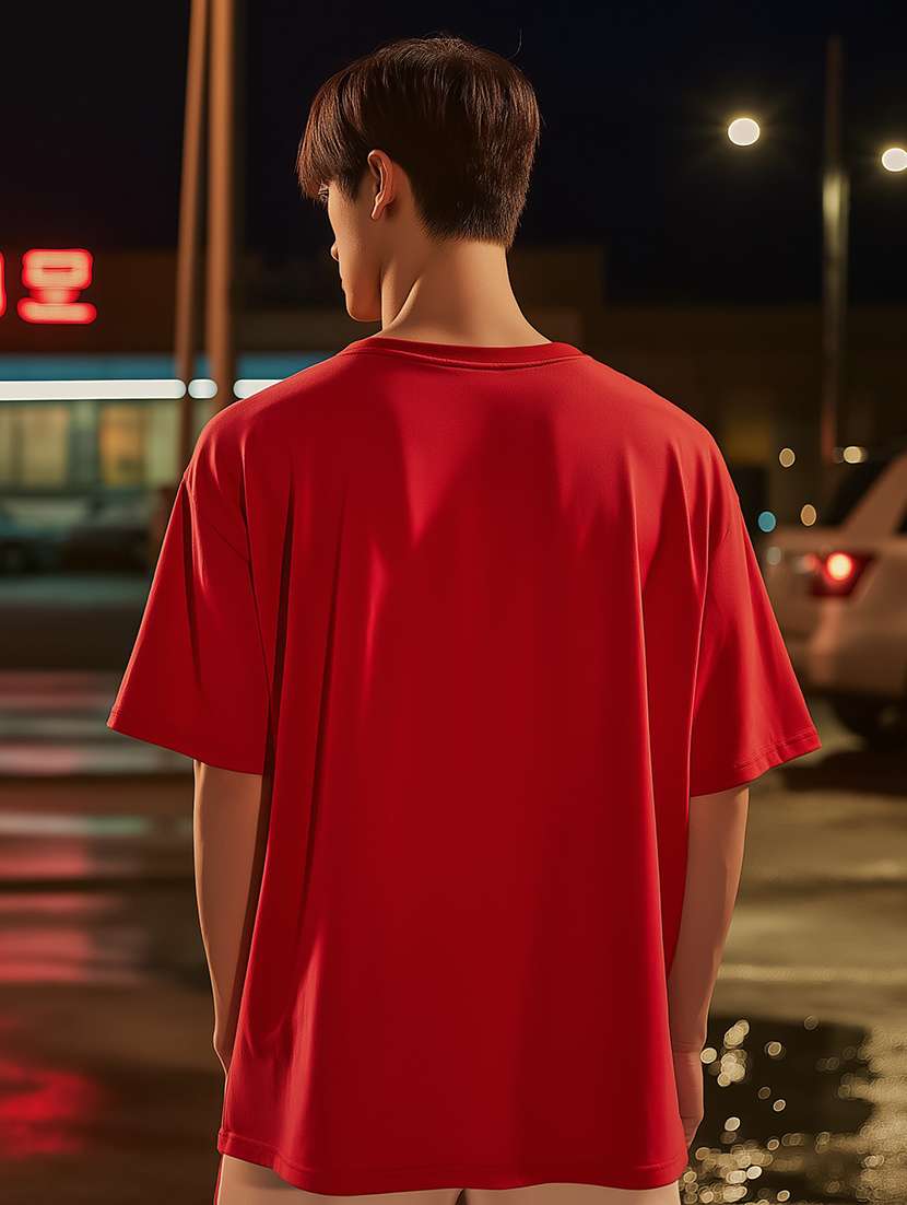 men printed short sleeve oversized t-shirt - 22225345 -  Standard Image - 1