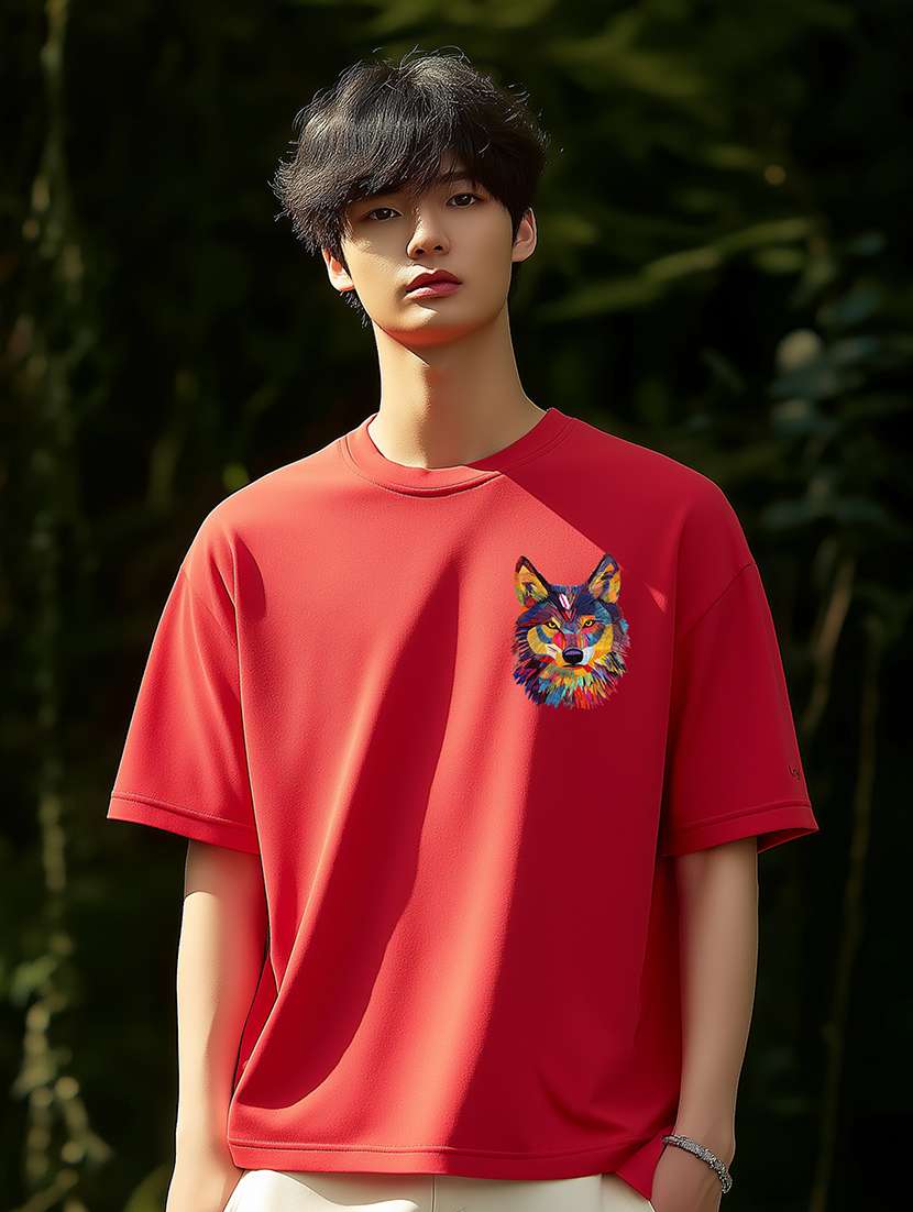 men printed short sleeve oversized t-shirt - 22225347 -  Standard Image - 1