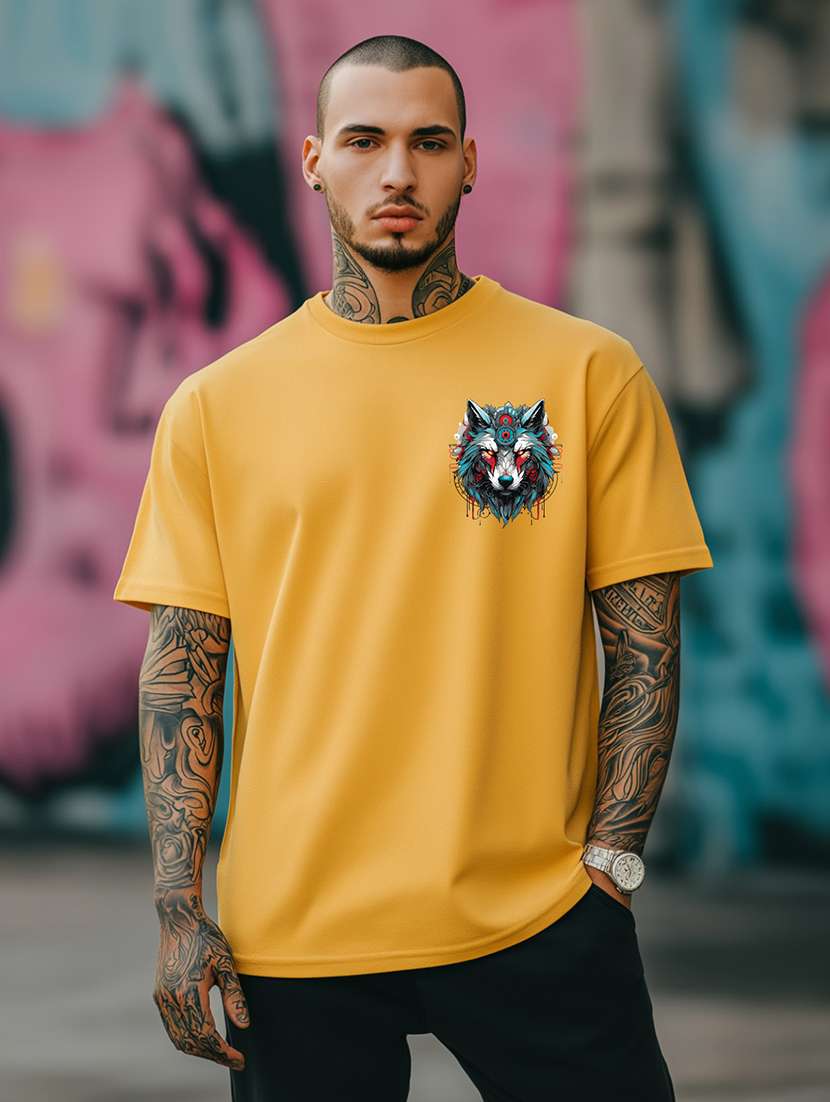 men printed short sleeve oversized t-shirt - 22225350 -  Standard Image - 1