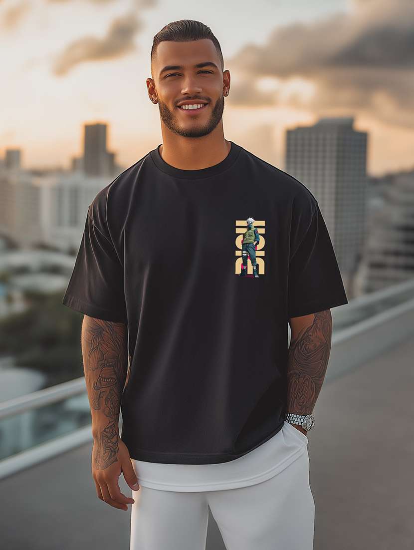 Men Printed Short Sleeve Oversized T-shirt - 22225358 -  Standard Image - 1