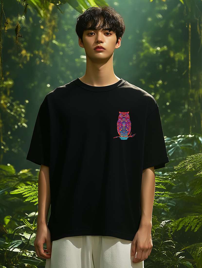 men printed short sleeve oversized t-shirt - 22225359 -  Standard Image - 1