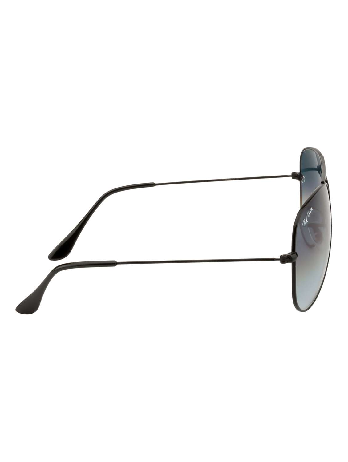 ted smith unisex aviator sunglasses – matt black metal frame , light blue graded glass lenses, classic style. - 22225366 -  Standard Image - 4