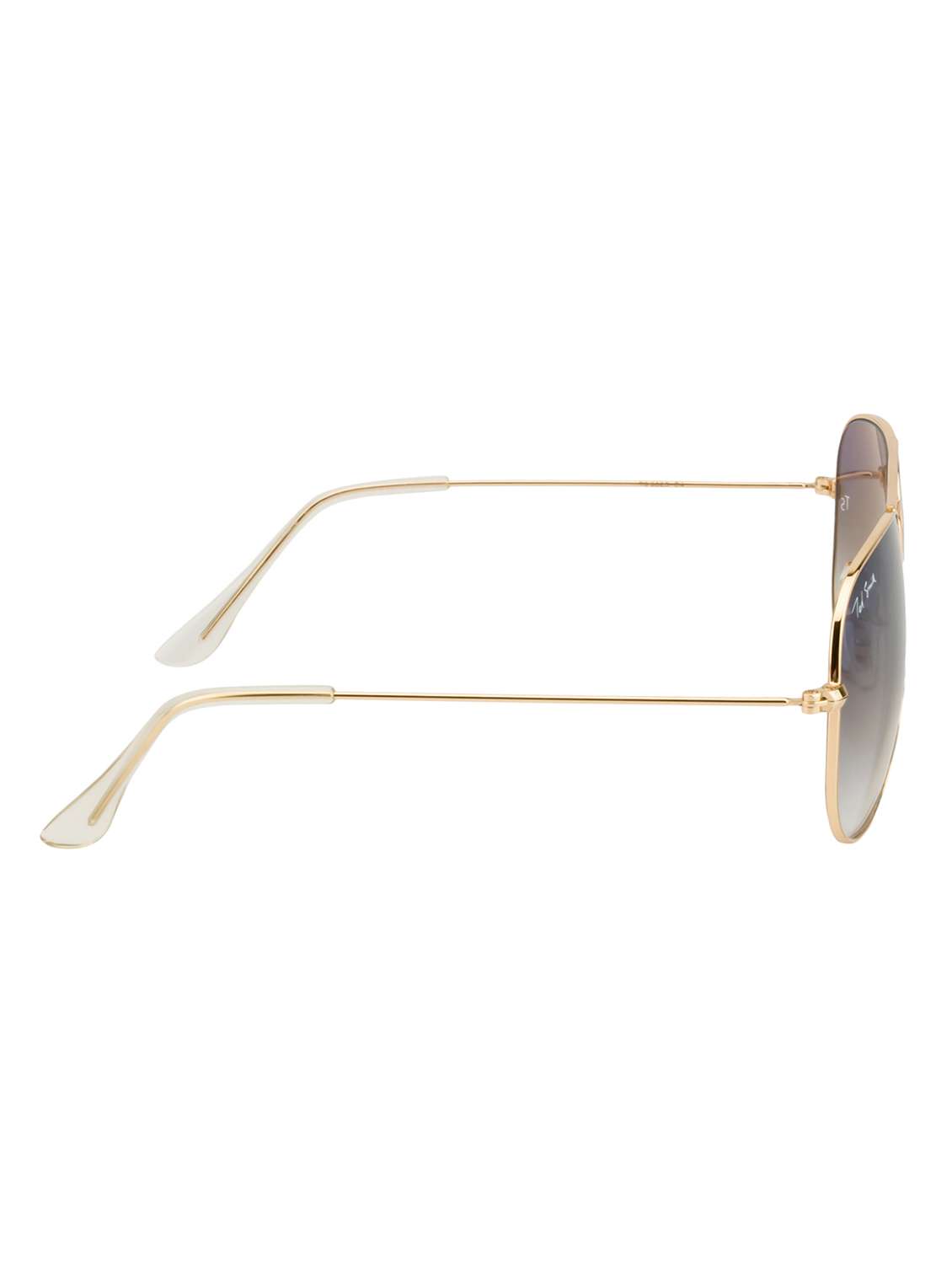 ted smith unisex aviator sunglasses – gold metal frame , blue graded glass lenses, classic style. - 22225367 -  Standard Image - 4