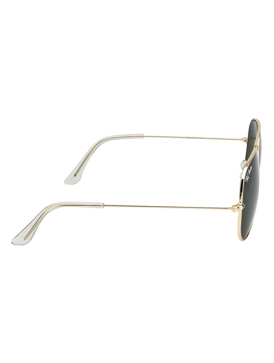 ted smith unisex aviator sunglasses – gold metal frame , dark green glass lenses, classic style. - 22225370 -  Standard Image - 4