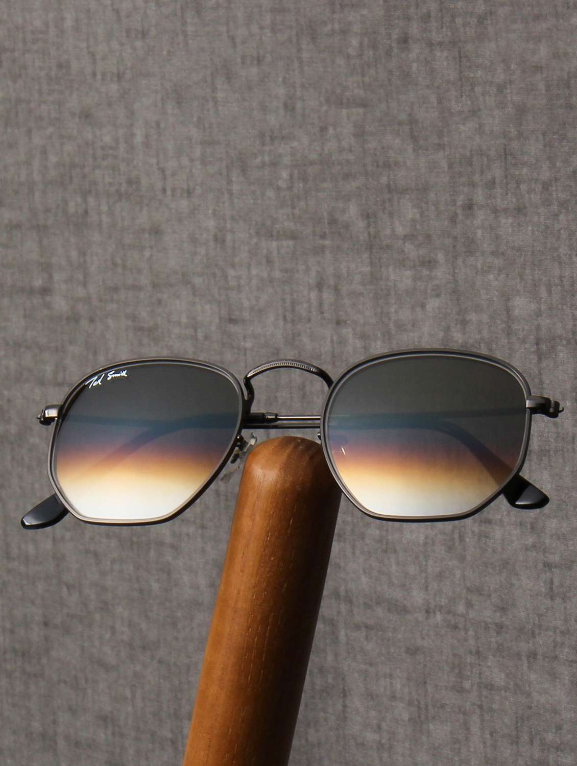 ted smith unisex hexagonal sunglasses