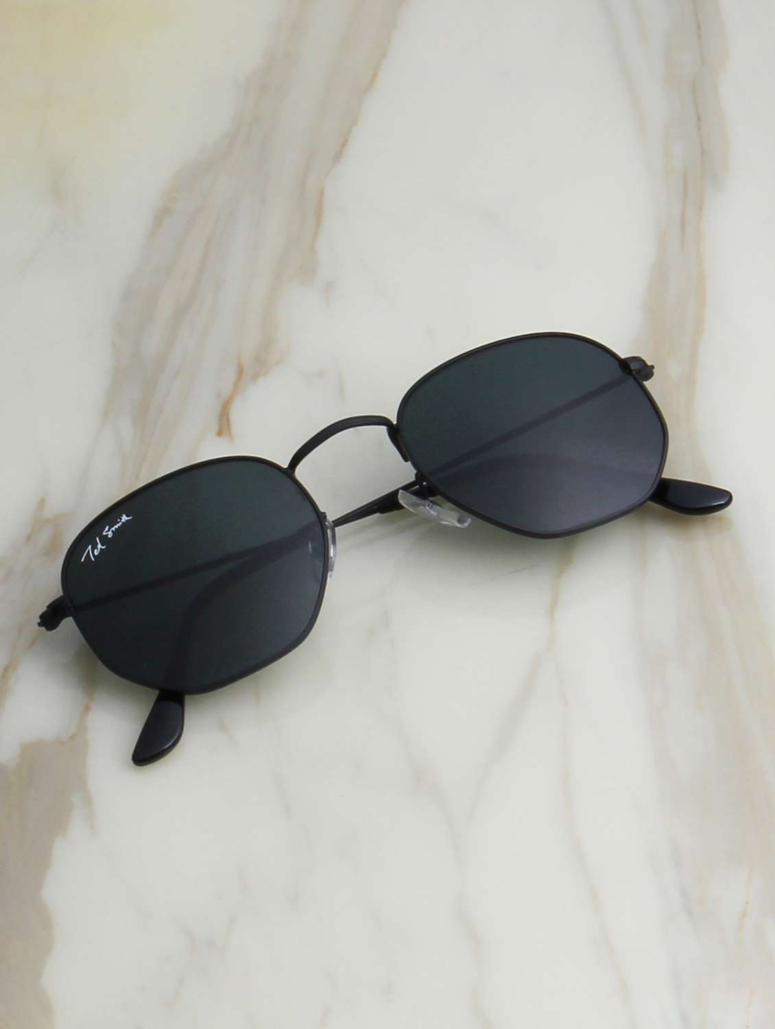 ted smith unisex hexagonal sunglasses