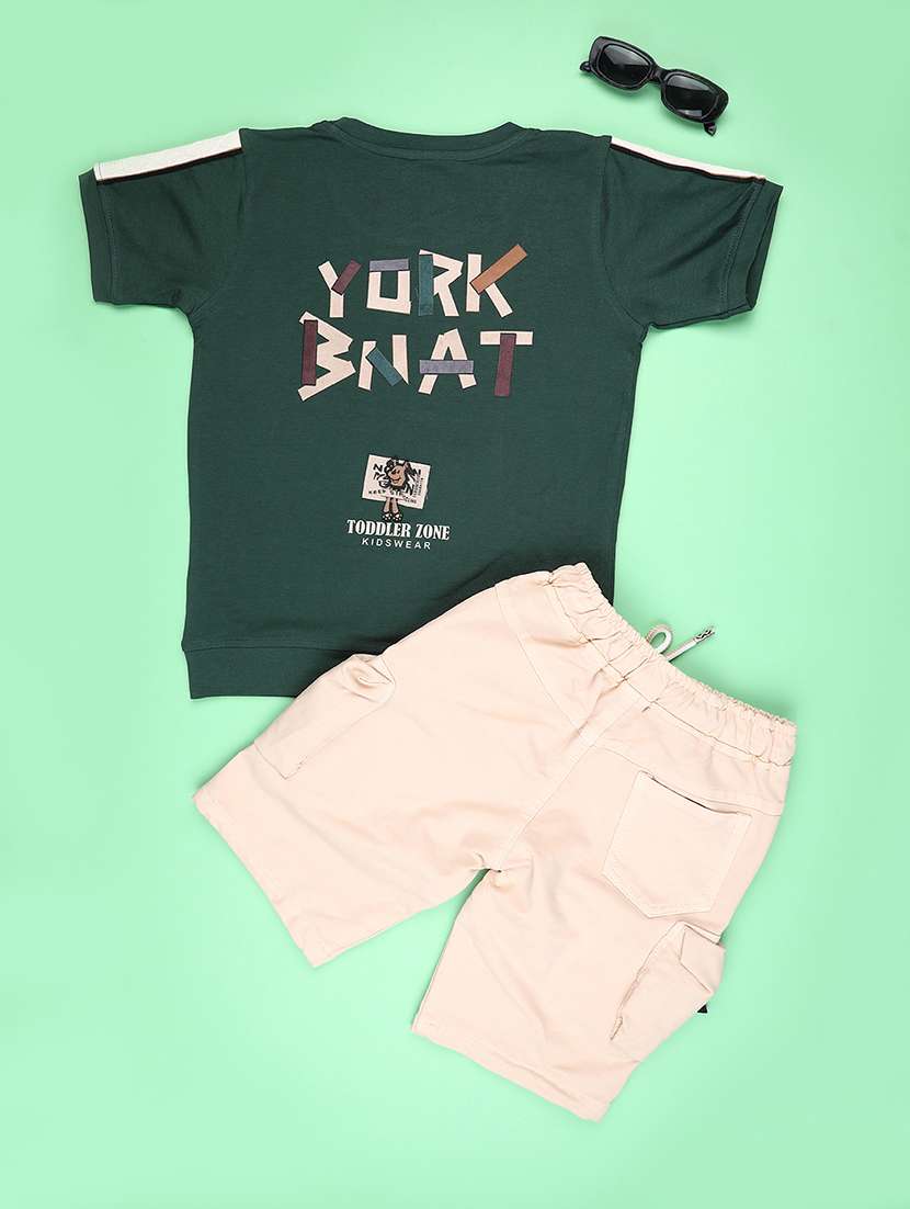 kids printed shorts & t-shirt co-ords set - 22226035 -  Standard Image - 1