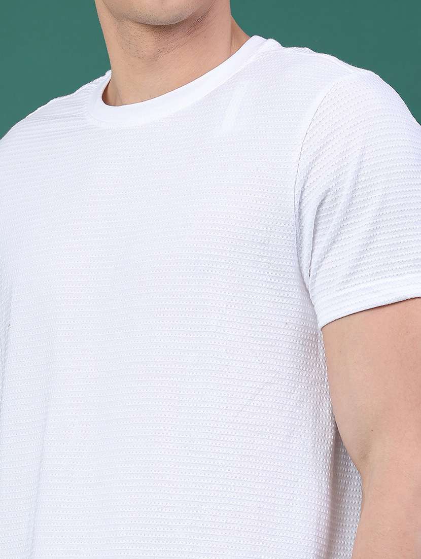 men self design short sleeve slim fit t-shirt - 22226104 -  Standard Image - 4