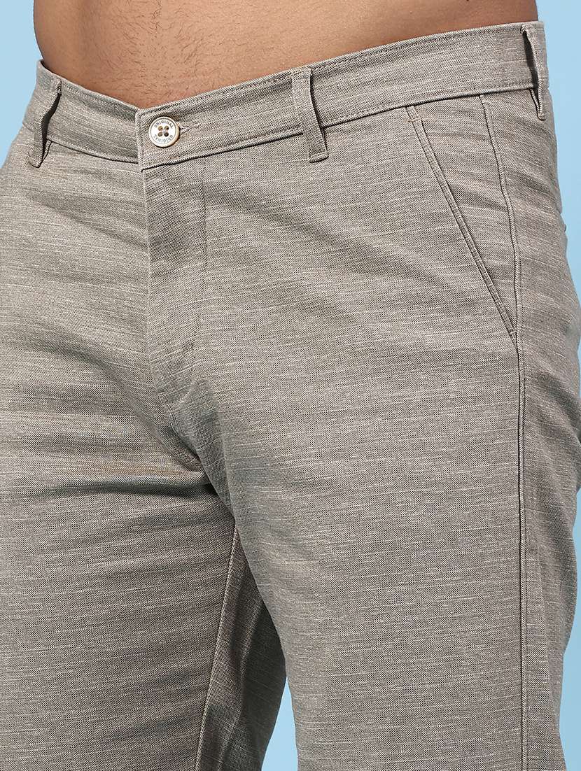 men self design mid rise chinos casual trouser - 22226180 -  Standard Image - 1