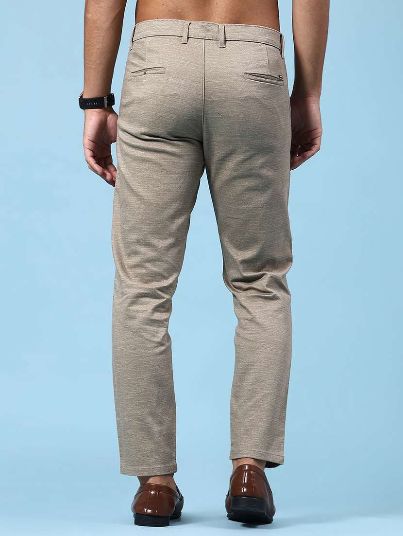 men self design mid rise chinos casual trouser - 22226180 -  Standard Image - 4