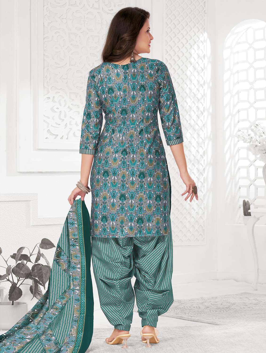 women printed unstitched salwar suit set - 22226356 -  Standard Image - 1