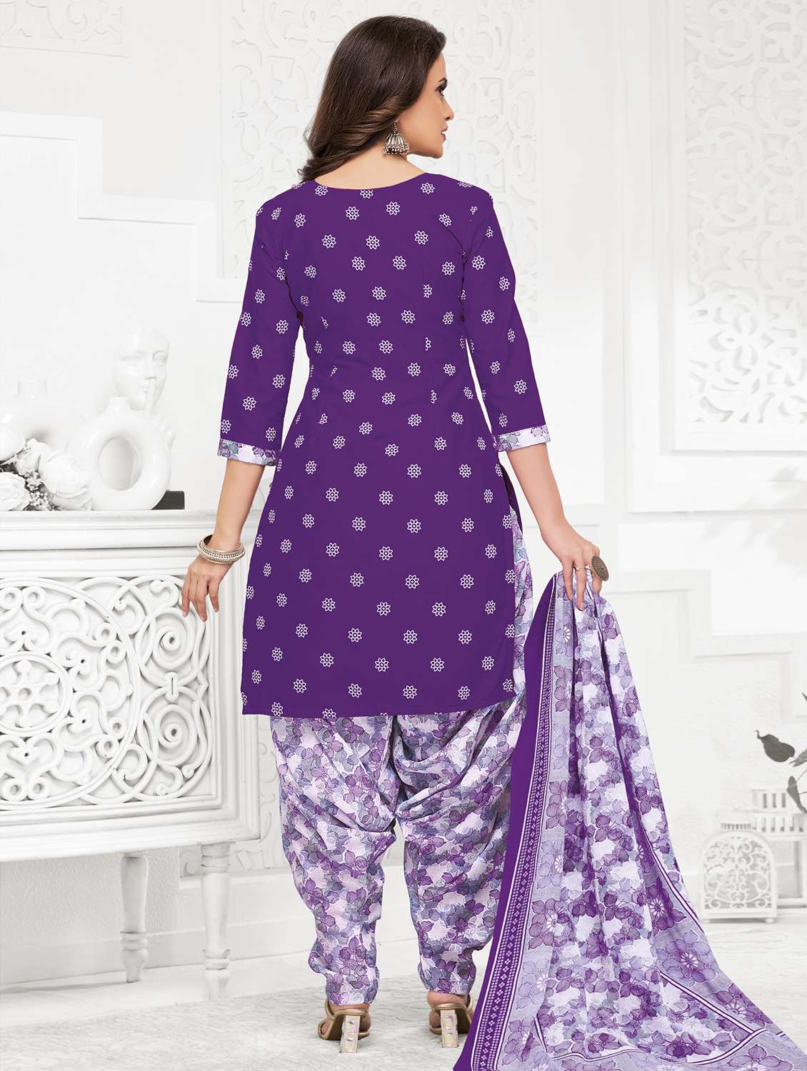 women printed unstitched salwar suit set - 22226358 -  Standard Image - 1