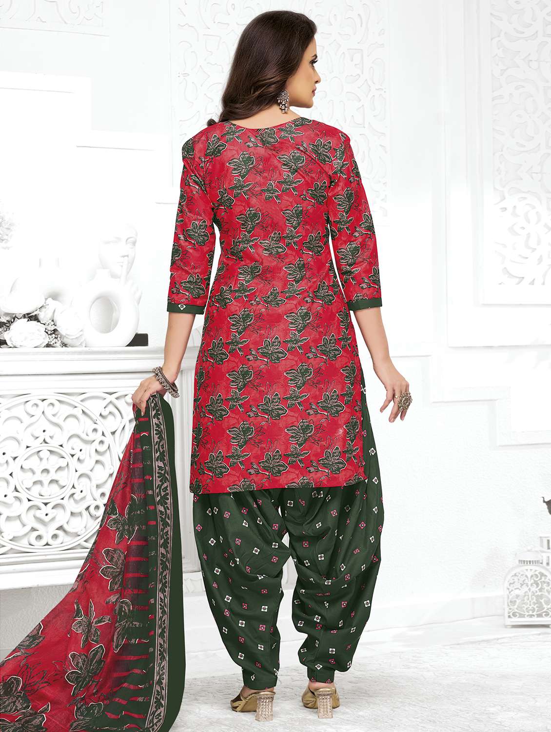 women floral printed unstitched salwar suit set - 22226363 -  Standard Image - 1