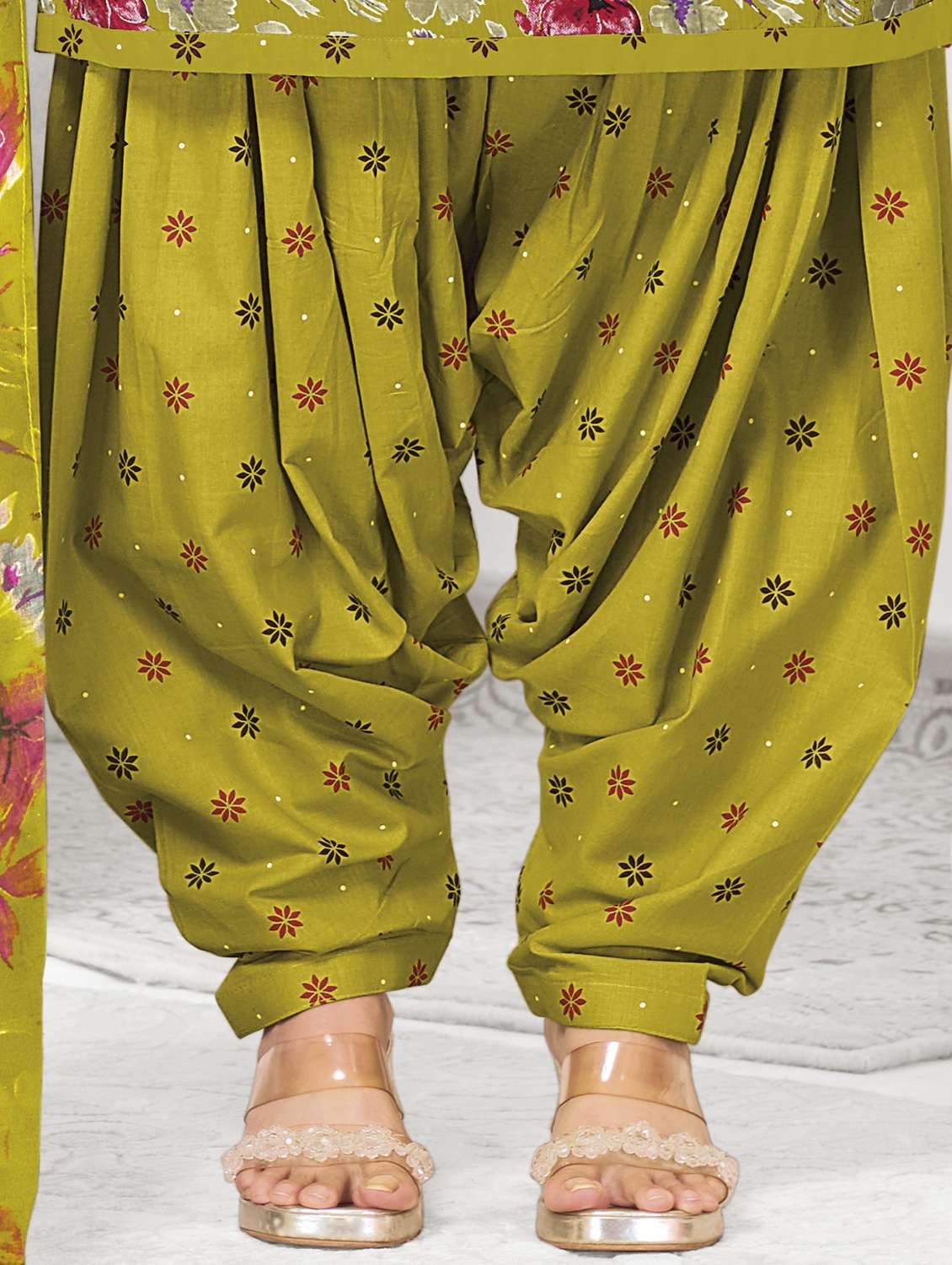 women floral printed unstitched salwar suit set - 22226365 -  Standard Image - 4