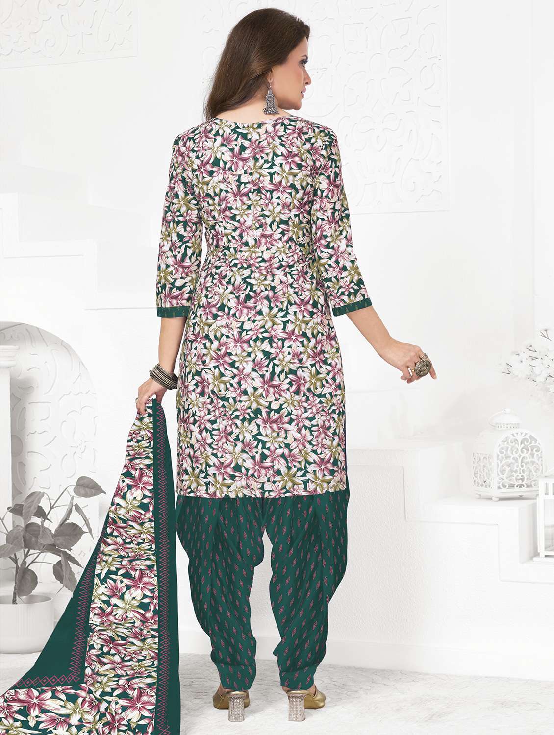 women floral printed unstitched salwar suit set - 22226381 -  Standard Image - 1