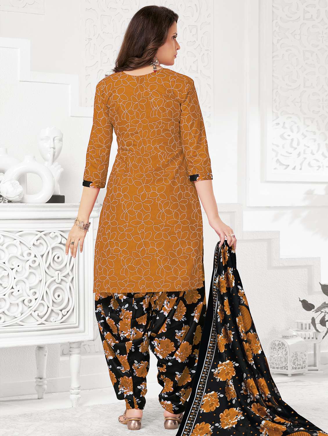 women printed unstitched salwar suit set - 22226390 -  Standard Image - 1